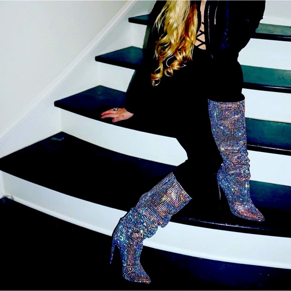 Steve Madden rhinestone boots - Picture 3 of 14